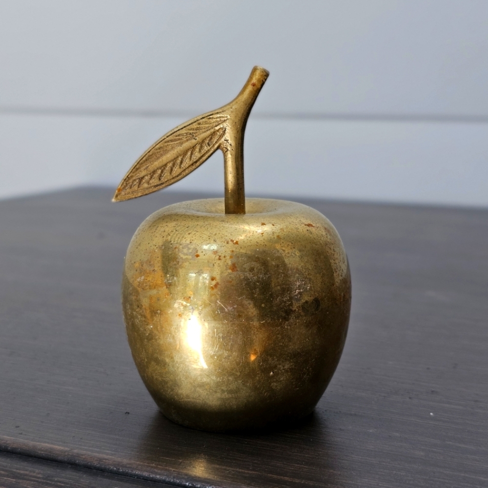 Vintage Brass Apple
